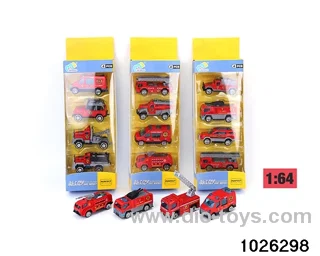 1:64 sliding alloy car in 4pcs window box