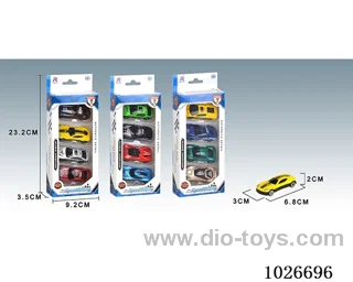 4pcs free wheel alloy car 12sets&12color mixed loading in window box