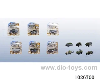 free wheel alloy car 6sets&6color mixed loading in blister card