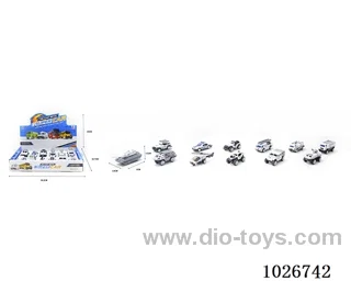 12pcs 1:55 free wheel alloy car 12sets mixed loading in display box