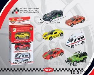 3pcs 1:50 alloy car(could open the door)6sets&6color mixed loading in window box