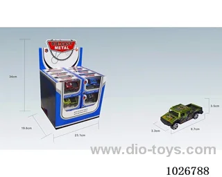 1:50 24pcs  pull back alloy car 6sets &6color mixed loading in display box