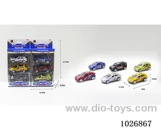 1:50 3pcs Free Wheel alloy car 6sets &6color mixed loading in window box