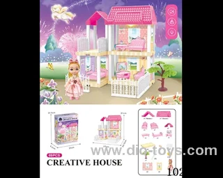 69pcs diy villa &Barbie with