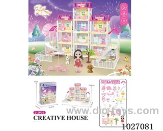 212pcs diy villa &Barbie with light include battery