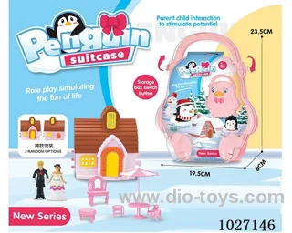 storage box with villa & doll &furniture in paper card