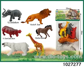 Wildlife sets in 6pcs pvc bag