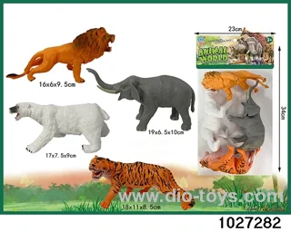 Wildlife sets in 4pcs pvc bag