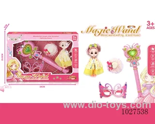 Magic stick with music &barbie with not include battery in window box