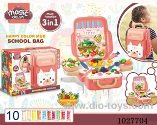 Colored clay toys in color box