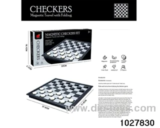 Folded magnetic checkers in color box