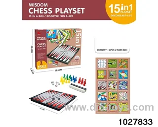 15 in 1 game chess in color box