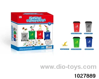 Garbage sorting in color box
