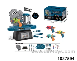 Dinosaur gun disassembly and assembly tool table in window box