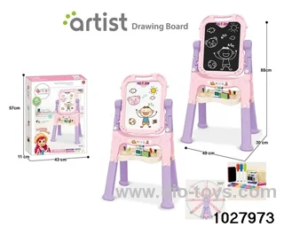 Double-sided drawing board in color box