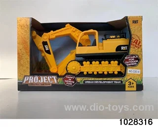 Sliding engineering vehicle set in display box