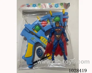 Superman + Catapult Bow  with double flashing lights inclued battery in blister