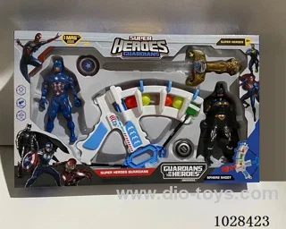 Hero + Sword + catapult bow with double flashing lights inclued battery in window box