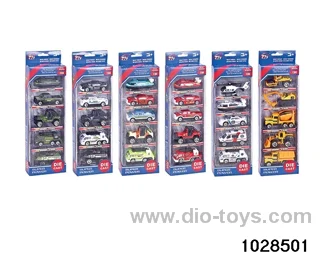 1:64 alloy car in 5pcs window box