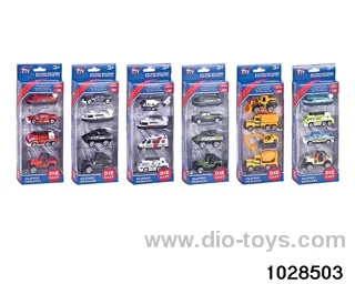 1:64 alloy car in 4pcs window box