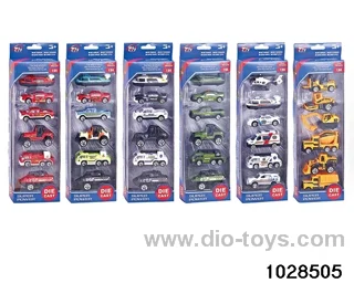1:64 alloy car in 6pcs window box