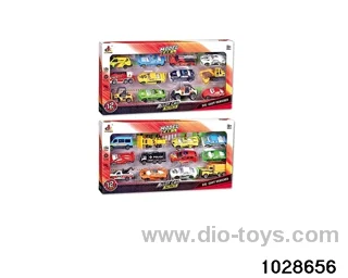 Alloy car combinations in 12pcs window box