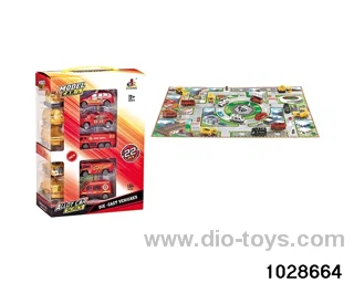 Alloy car map combination in 22pcs window box