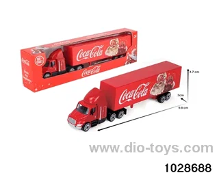 Coke American-style tractor-trailer in window box