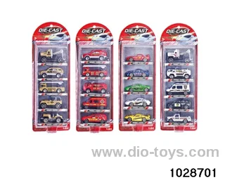 Alloy cars in 5pcs in Blister card