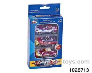 Tin car in 3pcs window box