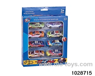 Tin car in 8pcs window box