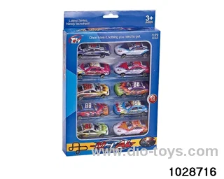 Tin car in 10pcs window box
