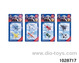 Gliding alloy aircraft in 2pcs Blister card