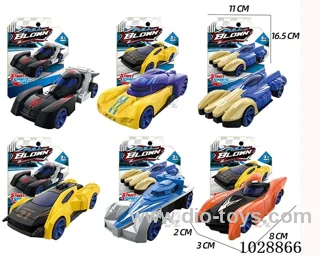 1:64 Sliding alloy car 6 sets mixed loading in blister card
