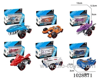 1:64 Sliding alloy car 6 sets mixed loading in window box