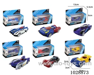 1:64 Sliding alloy car 6 sets mixed loading in window box