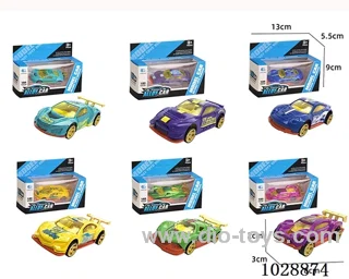 1:64 Sliding alloy car 6 sets mixed loading in window box