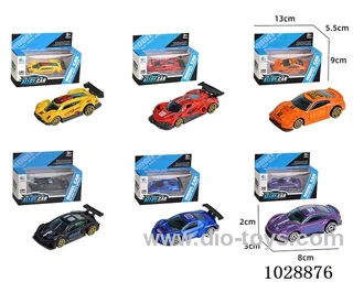 1:64 Sliding alloy car 6 sets mixed loading in window box