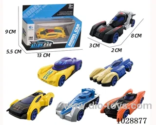 1:64 Sliding alloy car 6 sets mixed loading in window box