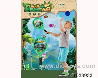 racket in With card head in net bag