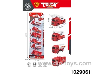 6pcs Back to the fire truck mixed