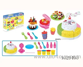 cake color mud with light&music include battery in color box