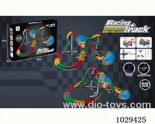 variable track with car & Light stand include battery in color box
