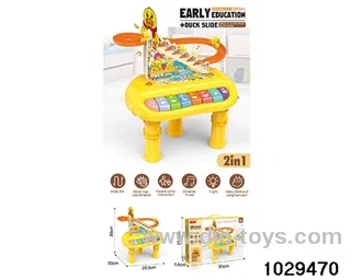 Early education electronic piano + duckling slide in color box