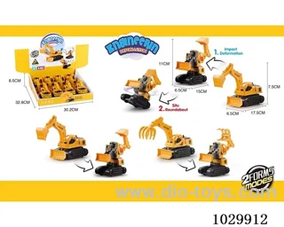 Inertia deformation car in display box