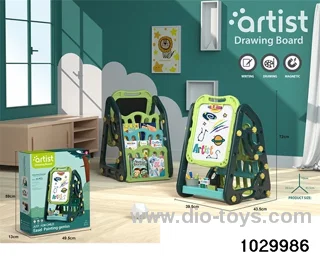 Double-sided drawing board in color box