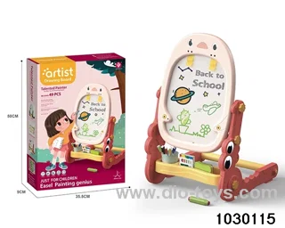 Folding magnetic drawing board in color box