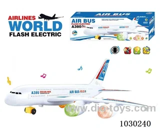 electric universal airplane with light& music  not included battery