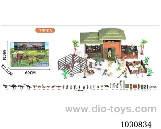 DIY dinosaur animal scene in display box