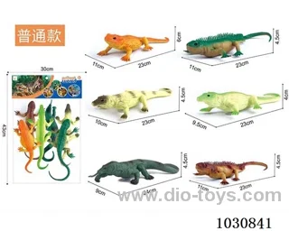 6 8-inch lizards  in pvc bag